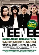 「NEENEE Debut Album Release Party」東京公演フライヤー