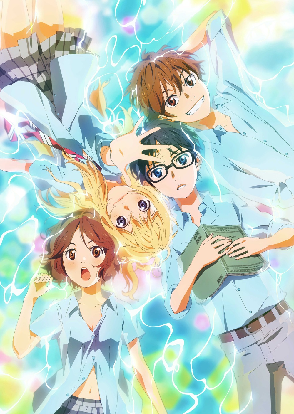 アニメ「四月は君の嘘」キービジュアル (c)新川直司・講談社 / 「四月は君の嘘」製作委員会