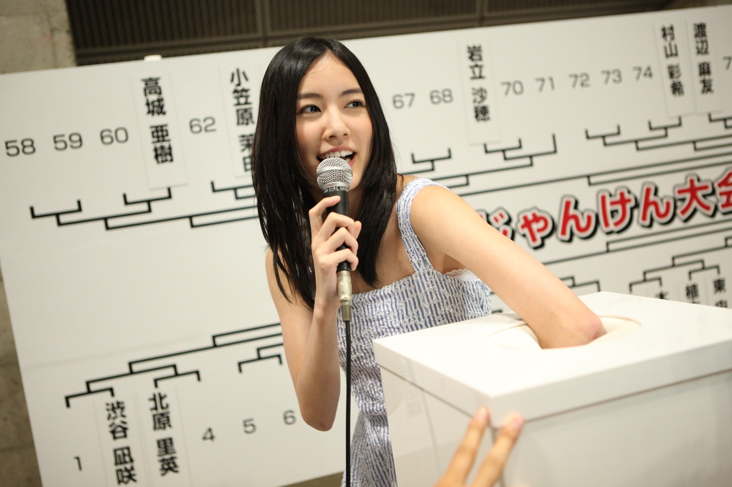くじを引く、じゃんけん大会の前年覇者・松井珠理奈。 (c) AKS