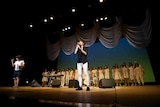 松山市総合コミュニティセンター キャメリアホール公演でのたま&やっぴ~。