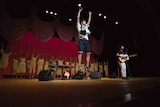 松山市総合コミュニティセンター キャメリアホール公演でのたま&やっぴ~。