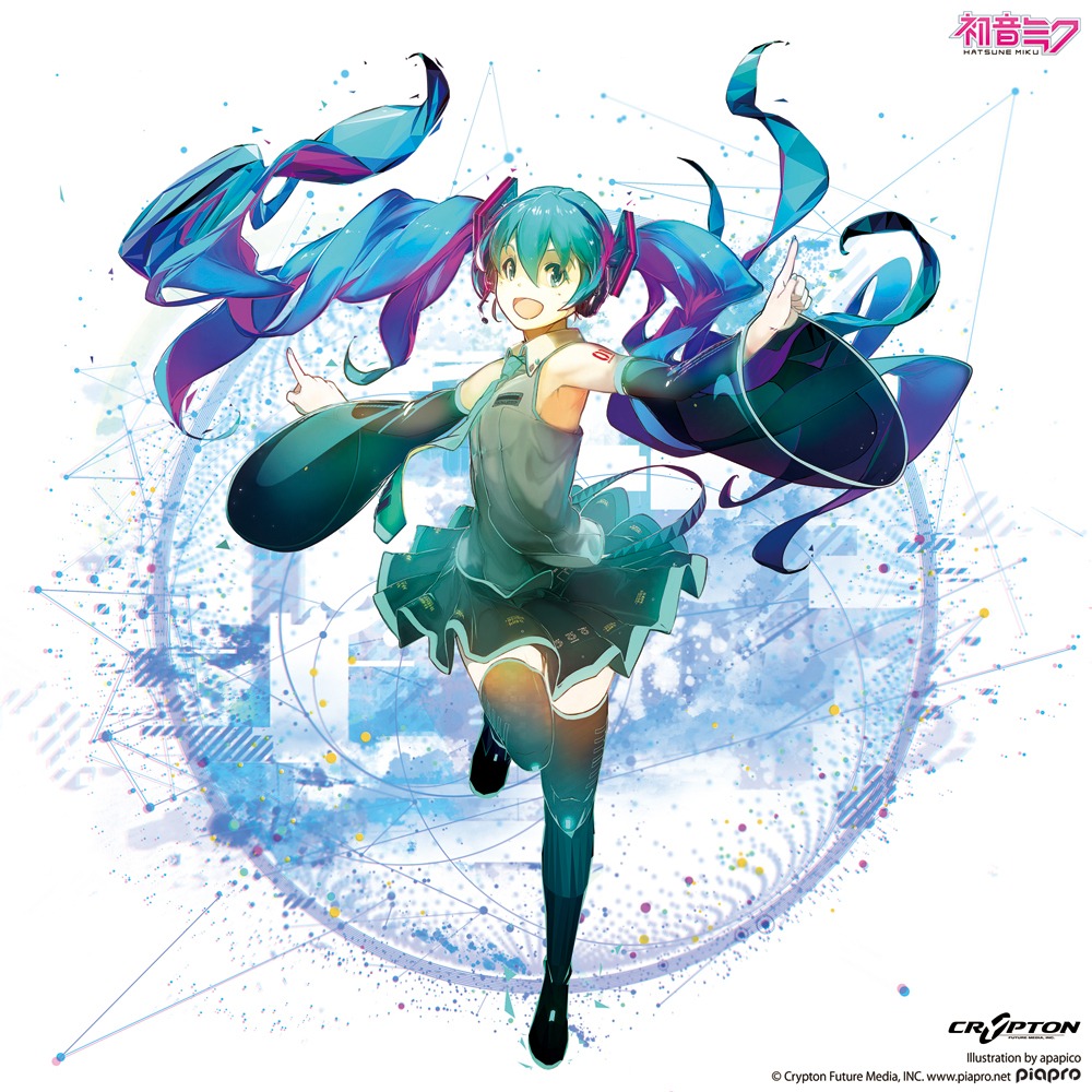 「HATSUNE MIKU EXPO」キービジャル（Illustration by apapico (c) Crypton Future Media, INC. www.piapro.net）