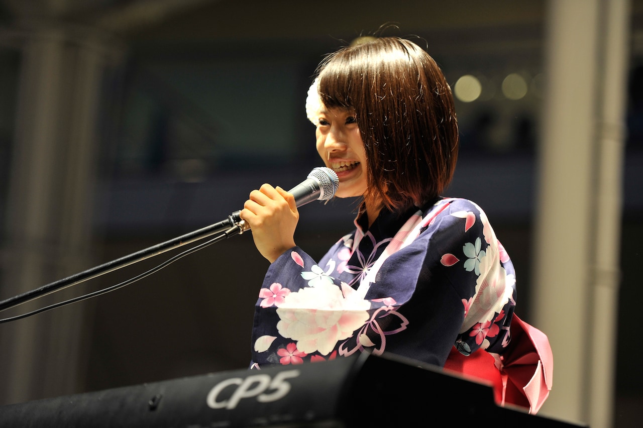 ユカ浴衣姿で熱唱！みみめめMIMI川崎ライブ