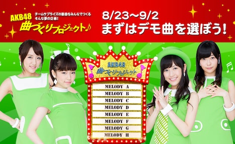 AKB48チームサプライズ「AKB48曲づくりプロジェクト」イメージ (c)AKS