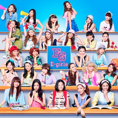 E-girls「Highschool ▽ love」CD+DVD盤ジャケット