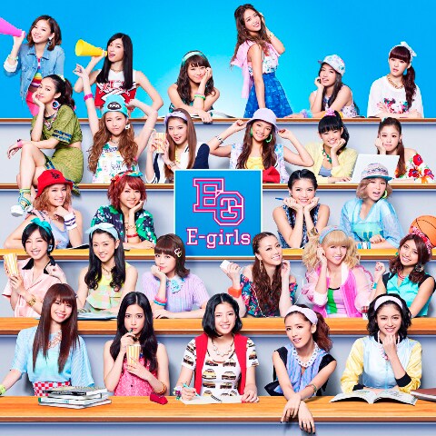 E-girls「Highschool ▽ love」CD+DVD盤ジャケット