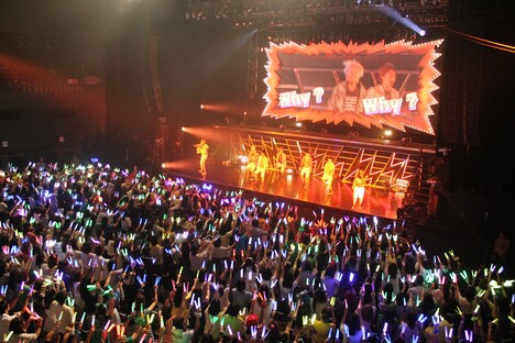 超特急「"BULLET TRAIN ONEMAN SHOW 2014" 真夏の全国Zepp TOUR～孤高の戦士達が力を解き放つ時 '感電注意報発令！' ～」8月29日のZepp Tokyo公演の様子。