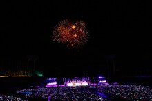 乃木坂46「真夏の全国ツアー2014」明治神宮野球場公演の様子。