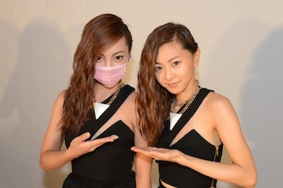 左から倉木麻衣の“ものまねメイク”を施したざわちん、倉木麻衣。