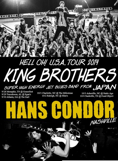 KING BROTHERS「HELL OH! USA TOUR 2014」フライヤー