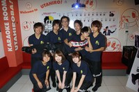 「一日宣伝部長任命式」の様子。