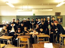 PV「RGTO feat. SALU, H.Teflon & Kダブシャイン」の出演者たち。