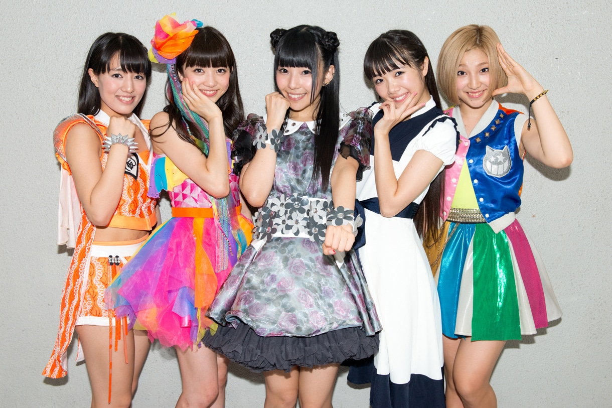 @JAM ALLSTARS 2014の関根梓、新井ひとみ、相沢梨紗、高橋麻里、鈴木真梨耶。