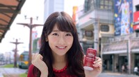 アサヒ飲料「ワンダ モーニングショット“おはよう編”」CMでの柏木由紀。