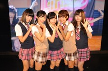 本日の定期公演に出演した福山果奈、岸田麻佑、姫崎愛未、天野なつ、新木さくら。