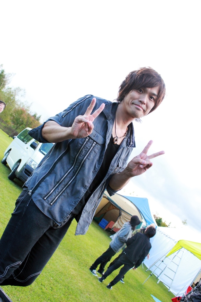 「カムバック・サーモン2014 "男の遡上フェスティバル"」バックヤードの様子。