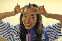 おでこ丸出しの伊藤千由李。