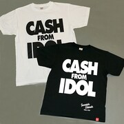 「CASH FROM IDOL」Tシャツ復刻版はブラック&ホワイトの2種類。