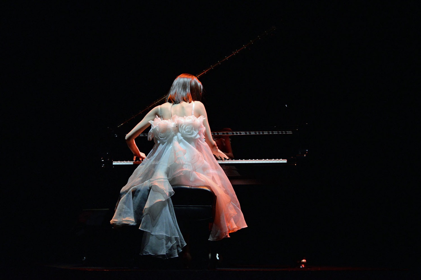 ミュージカル「虹のプレリュード」公開舞台稽古の様子。