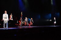 ミュージカル「虹のプレリュード」公開舞台稽古の様子。