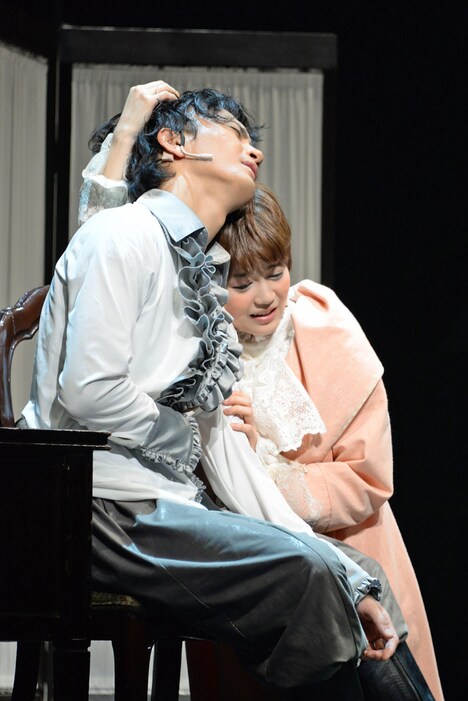 ミュージカル「虹のプレリュード」公開舞台稽古の様子。