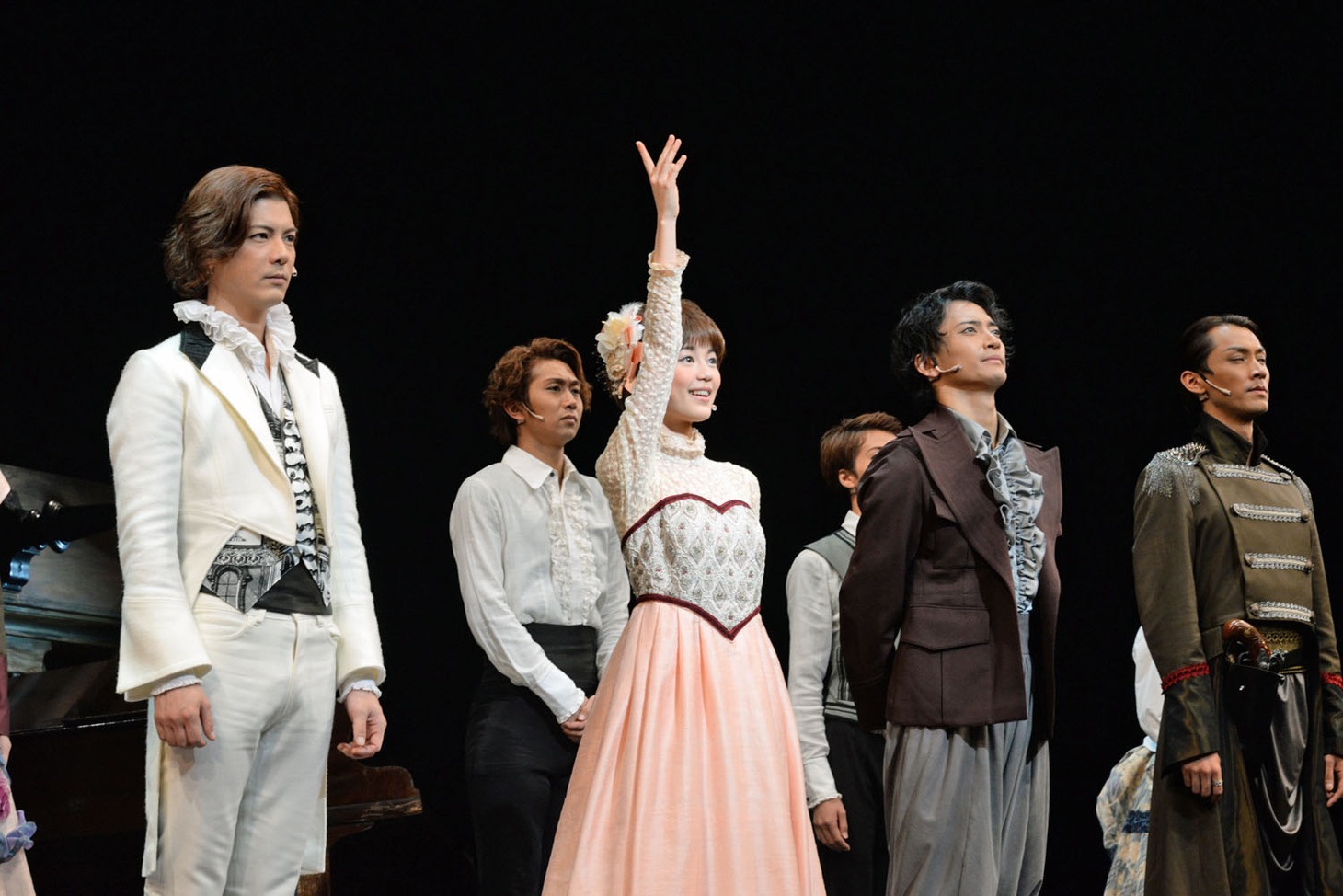 ミュージカル「虹のプレリュード」公開舞台稽古の様子。