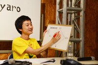 酒田耕慈の恋愛力を判定する柴田隆浩。