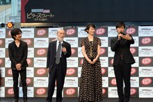 左から月川翔監督、ミッキー・カーチス、本仮屋ユイカ、K。