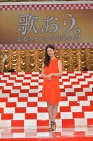 司会者発表会見での吉高由里子。