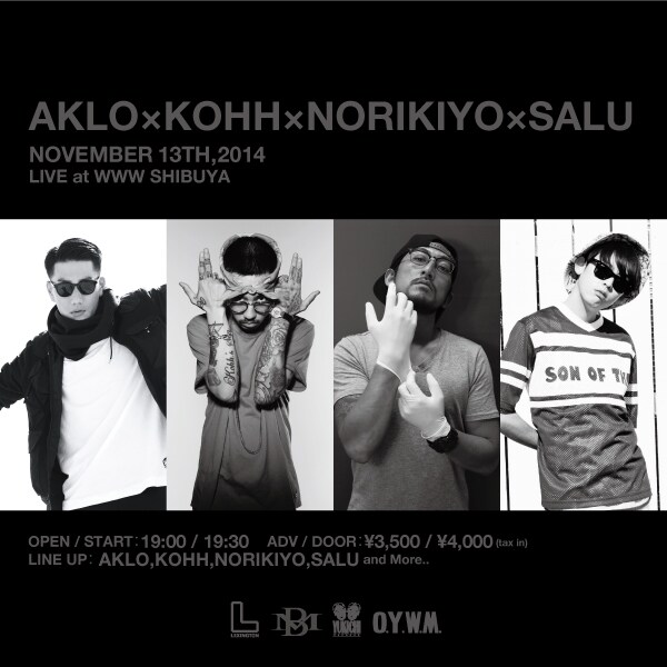 渋谷にAKLO、KOHH、NORIKIYO、SALU