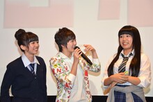 ドラマ第3弾「ヤスサン」主演を希望する安本彩花（中央）。