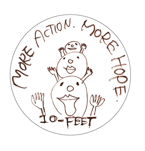 10-FEET缶バッジのデザイン。