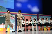 流れ星による漫才「献血」。