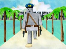 坂本慎太郎「あなたもロボットになれる feat. かもめ児童合唱団」ビデオクリップのワンシーン。