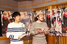 アフレコ中のスキマスイッチ。