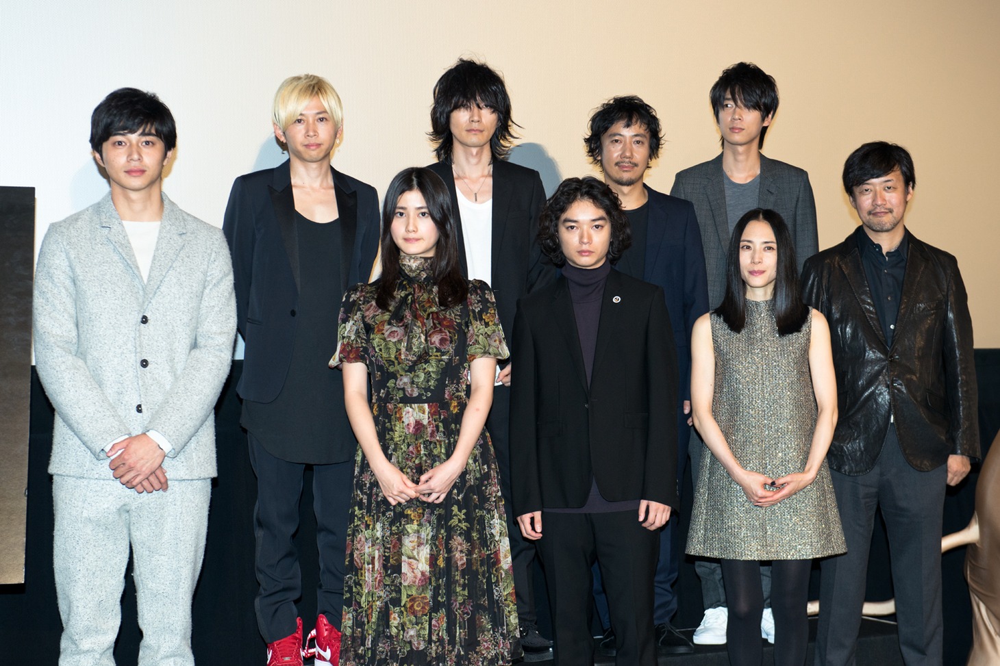 映画「寄生獣」ワールドプレミア舞台挨拶の様子。
