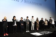 映画「寄生獣」ワールドプレミア舞台挨拶の様子。