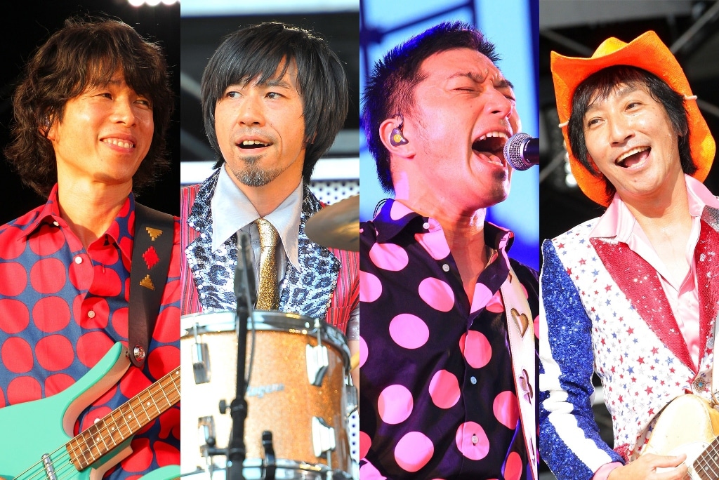 ウルフルズ。サンコンJr.は左から2番目。