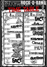 「FACT 15th Anniversary 『Rock-O-Rama』」タイムテーブル