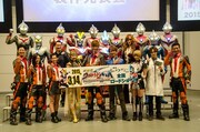 「劇場版 ウルトラマンギンガS 決戦！ウルトラ10勇士!!」制作発表会の様子。