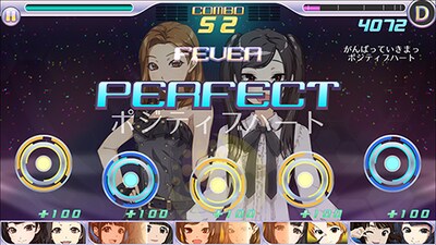 「ハロプロタップライブ」のプレイ画面。