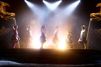 紗幕が振り落とされて登場したチームしゃちほこ。