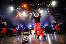 在日ファンク「『笑うな』発売記念ツアー」東京・EX THEATER ROPPONGI公演の様子。（Photo by AZUSA TAKADA）