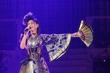茅原実里「animeloLIVE! Presents Minori Chihara 10th Anniversary Live~SANCTUARY~ supported by JOYSOUND」の様子。