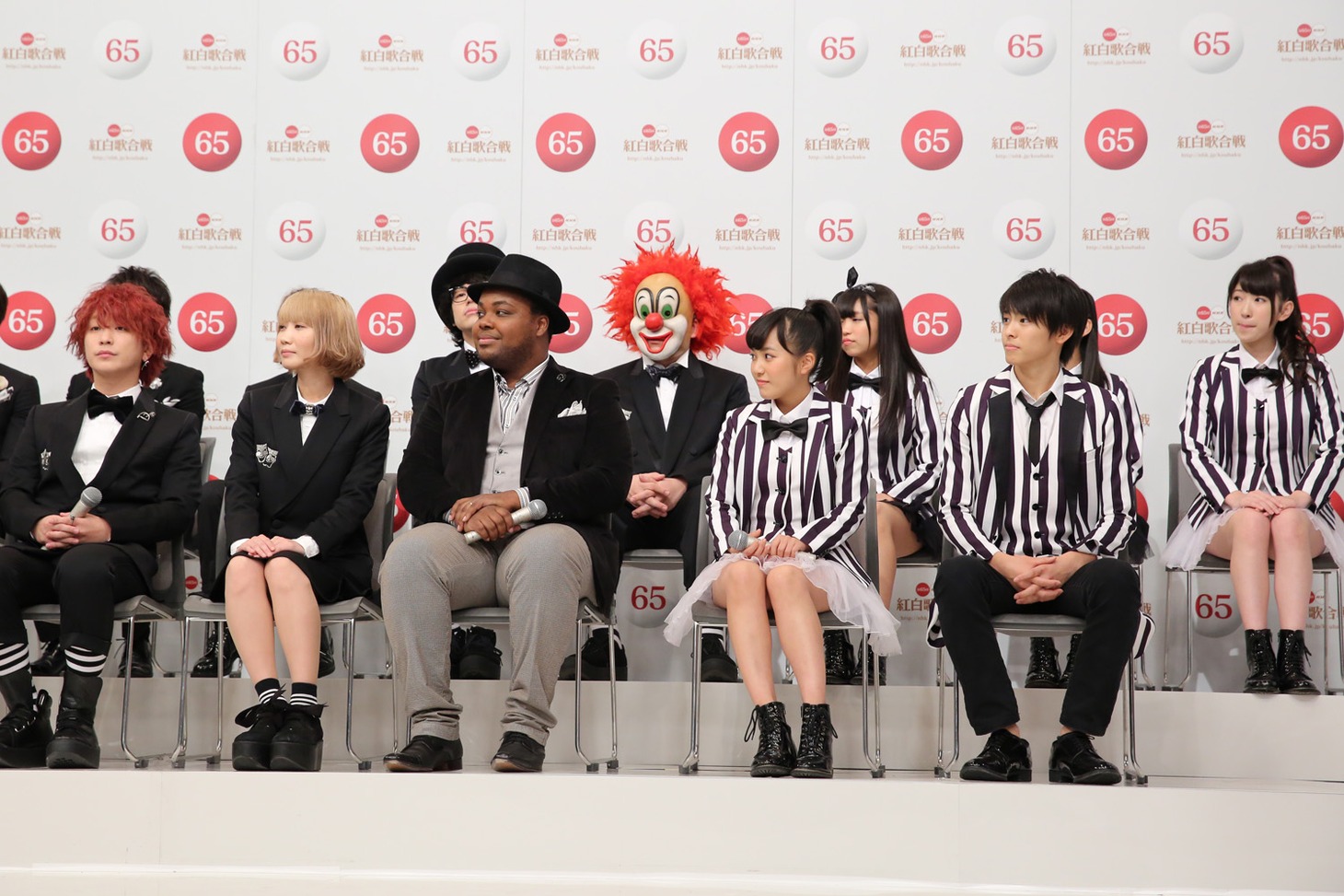 「第65回 NHK紅白歌合戦」出場者発表記者会見の様子。