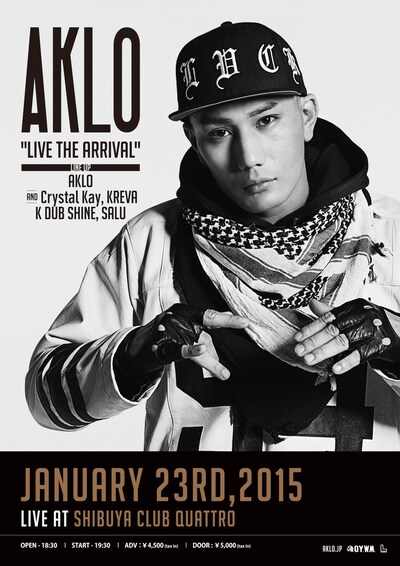 「AKLO "LIVE THE ARRIVAL"」ポスター