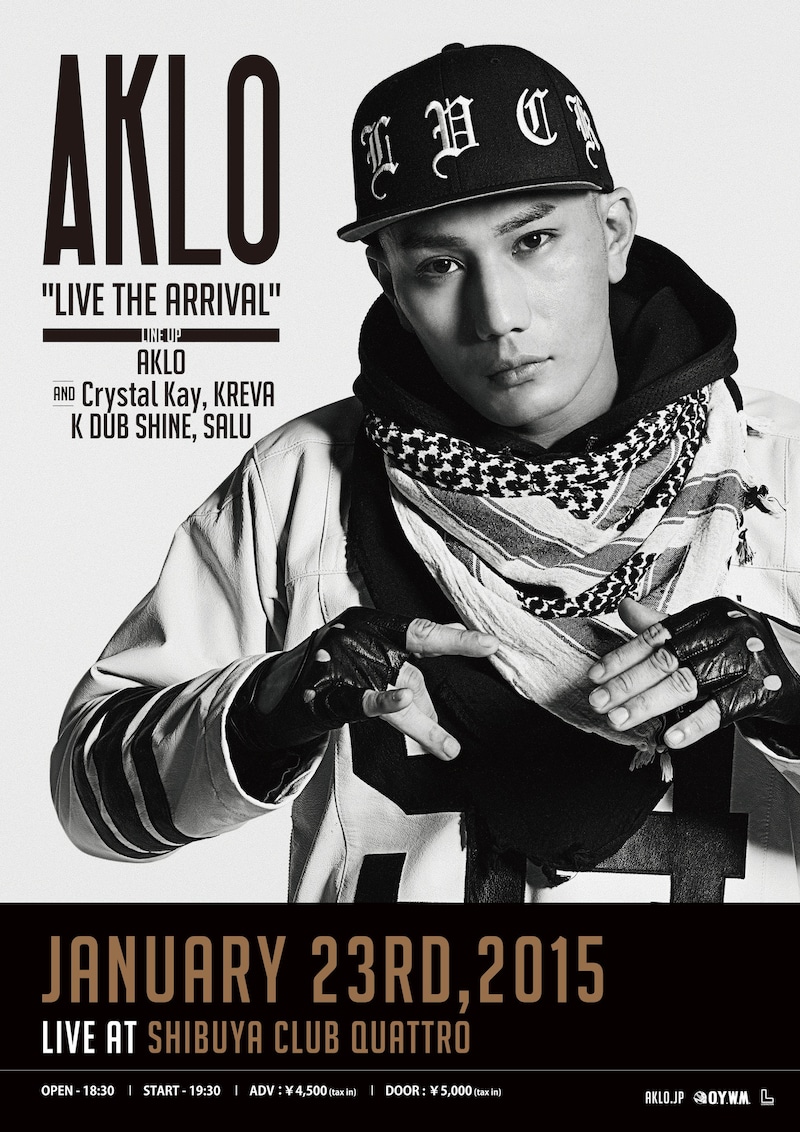 「AKLO "LIVE THE ARRIVAL"」ポスター