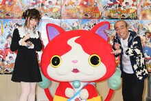 左から島崎遥香（AKB48）、ジバニャン、志村けん。