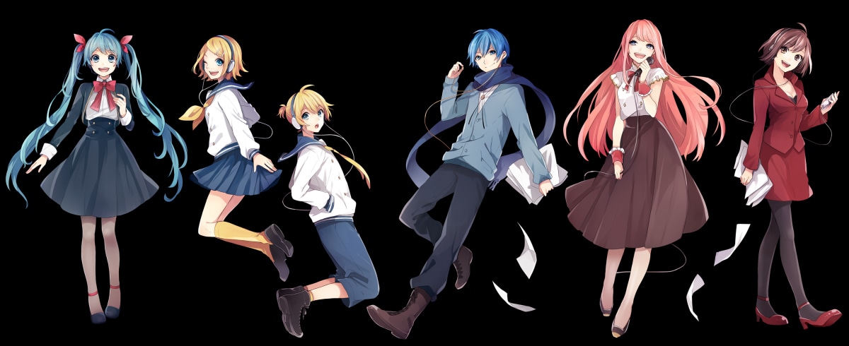 「Connecting」“Vocaloid ver.”のイラスト。