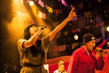 ChiyoriとEVISBEATS。（撮影：寺沢美遊）